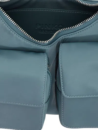 Shop Pinko Cargo Bag Hand Bags Light Blue
