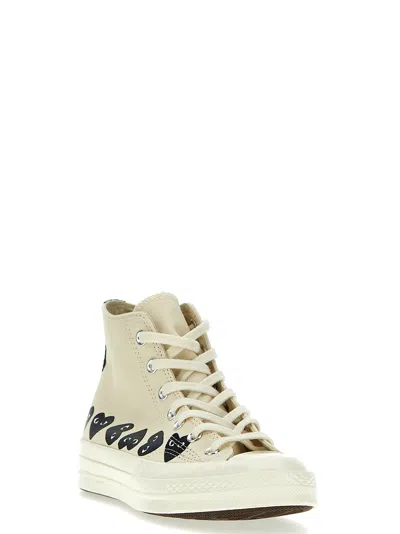 Shop Comme Des Garçons Play Comme Des Garçons  Play X Converse Sneakers White/black