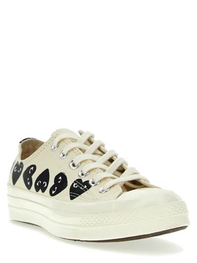 Shop Comme Des Garçons Play Comme Des Garçons  Play X Converse Sneakers White/black