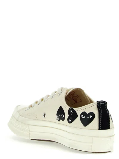 Shop Comme Des Garçons Play Comme Des Garçons  Play X Converse Sneakers White/black