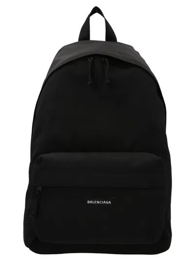Shop Balenciaga Explorer Backpacks Black