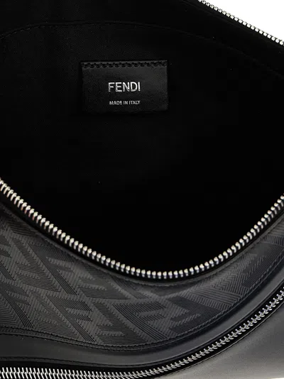 Shop Fendi Shadow Diagonal Clutch Black