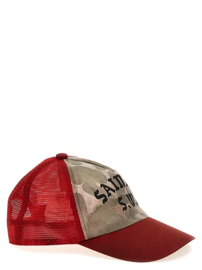 Shop Saint Mxxxxxx Logo Printed Cap Hats Red