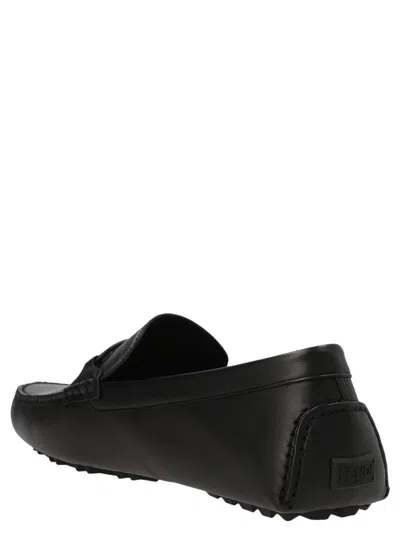 Shop Fendi O Loafers Black