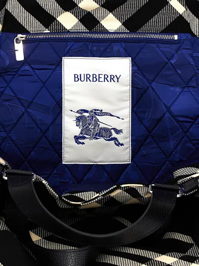 Shop Burberry Shopping  Check Tote Bag White/black