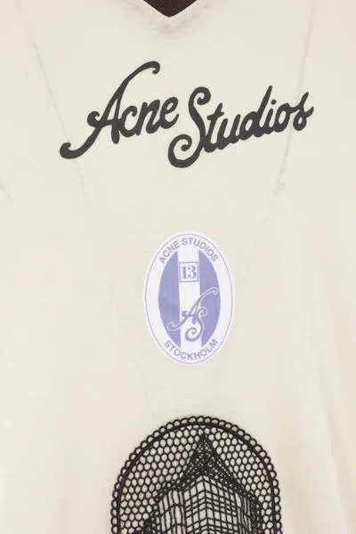 Shop Acne Studios T-shirts And Polos In Ivory White