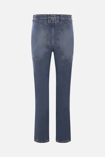 Shop Alaïa Alaia Jeans In Vintage Bleu.