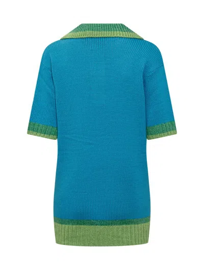 Shop Andersson Bell Knitted T-shirt In Blue