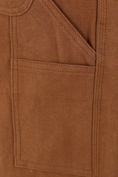 Shop Auralee Trousers In Brown