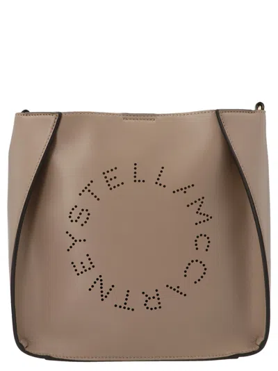 Shop Stella Mccartney Stella Logo Crossbody Bags Beige