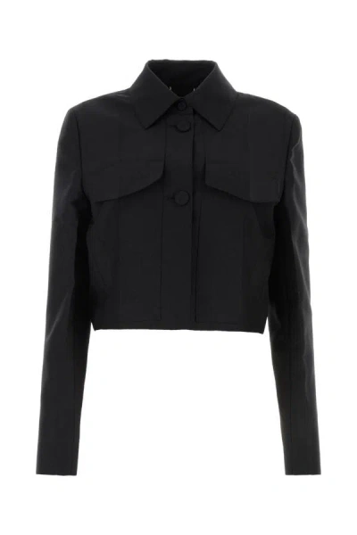 Shop Fendi Woman Black Mohair Blend Jacket