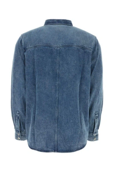 Shop Isabel Marant Man Denim Tailly Shirt In Blue