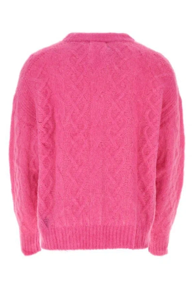 Shop Isabel Marant Man Fucsia Alpaca Blend Anson Sweater In Pink