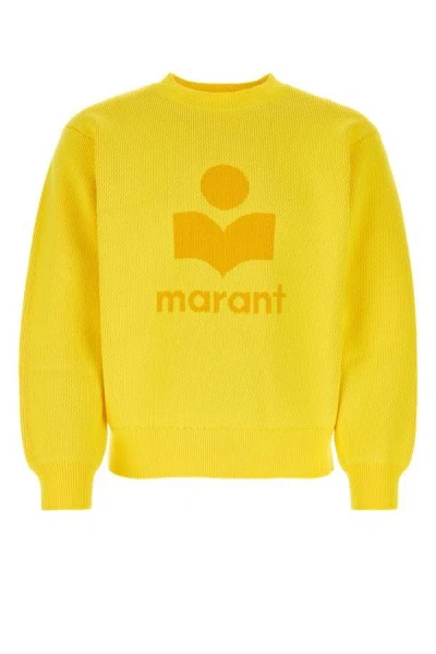 Shop Isabel Marant Man Yellow Polyester Blend Ayler Sweater