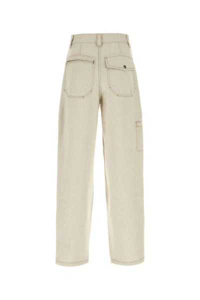 Isabel Marant Wide-leg Cotton And Hemp Trousers With Multiple Pockets In Brown