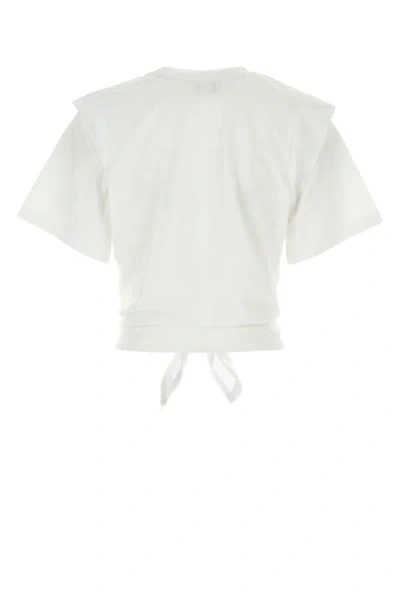Shop Isabel Marant Woman White Cotton Zelikia T-shirt