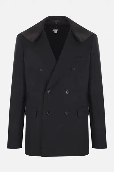 Shop Comme Des Garçons Homme Deux Comme Des Garcons Homme Plus Coats In Black