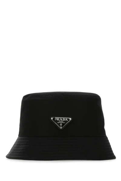 Shop Prada Man Black Re-nylon Hat