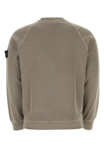 Shop Stone Island Man Mud Cotton Sweatshirt In Brown
