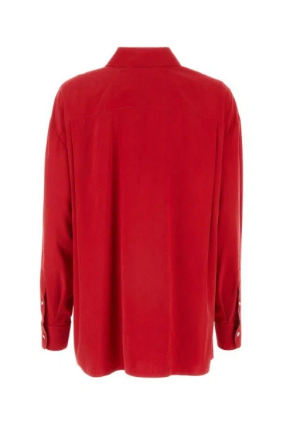 Shop The Row Woman Red Silk Andra Shirt