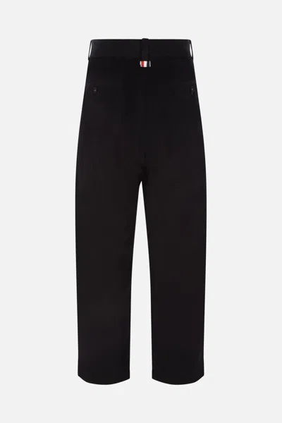 Shop Thom Browne Trousers In Black