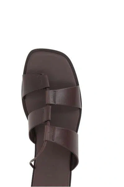 Shop Hereu Sandals In Dark Brown