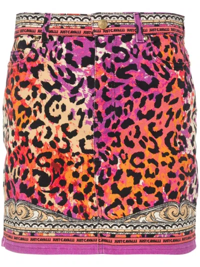 Shop Just Cavalli Skirts In Pink