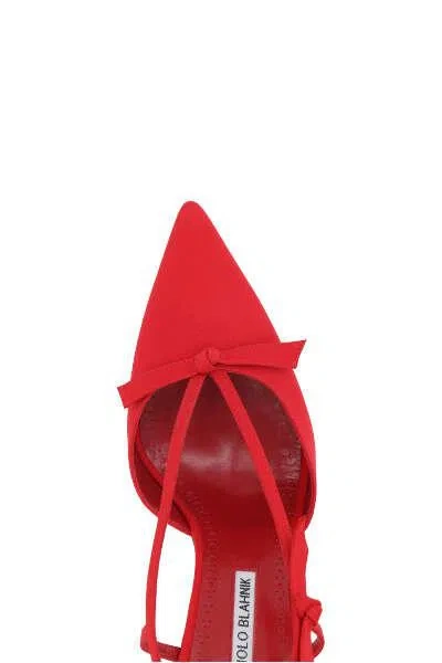 Shop Manolo Blahnik With Heel In Dark Red