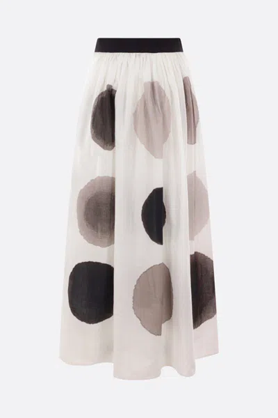 Shop Maria Calderara Skirts In White+grey+black+red