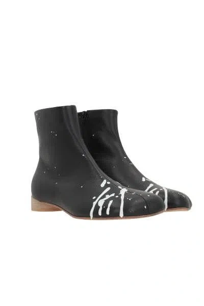 Shop Mm6 Maison Margiela Boots In Black+white