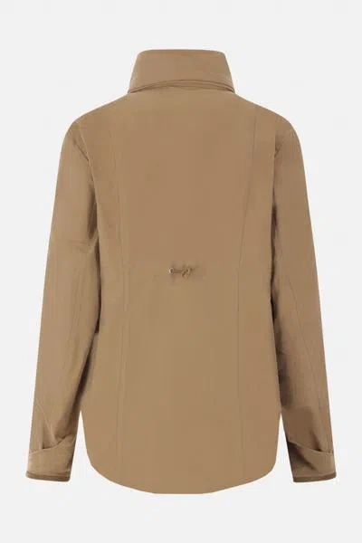 Shop Moncler Coats In Light Brown