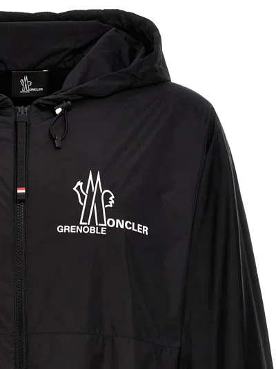Shop Moncler Grenoble Hoodie And Zip In Black