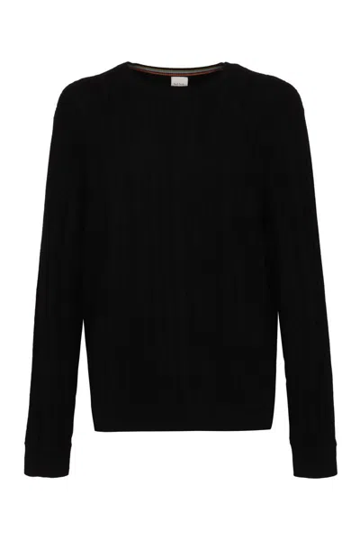 Shop Paul Smith Merino Wool Sweater In Black