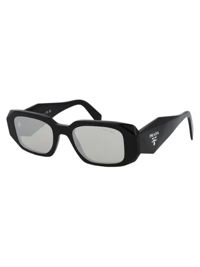Prada Symbole Square-frame Sunglasses In 1ab2b0 Black