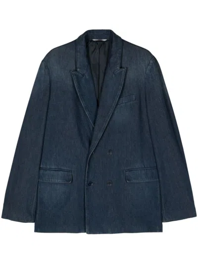 Shop Valentino Garavani Coats In Blue