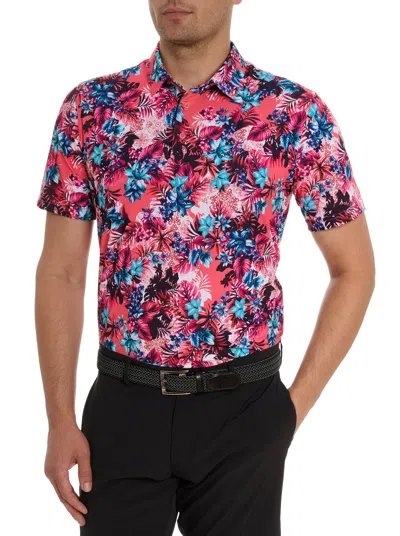 Shop Robert Graham Island Time Polo In Coral