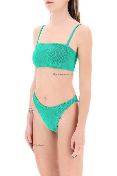 Shop Hunza G Gigi Bikini Set In Green