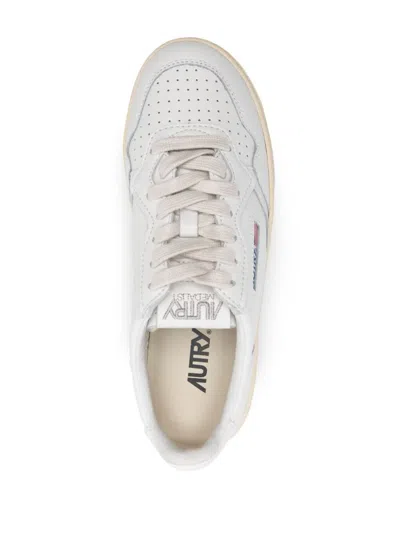 Shop Autry Medalist Platform Leather Sneakers In Wht/wht