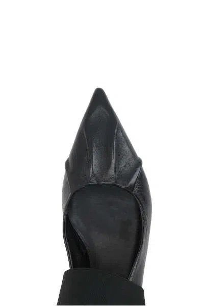 Bruno Frisoni Pointed-toe Leather Ballerina Shoes In Black