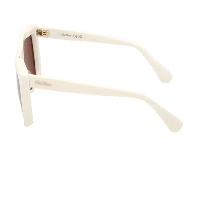 Shop Max Mara Mm0066 Sunglasses In 21e White