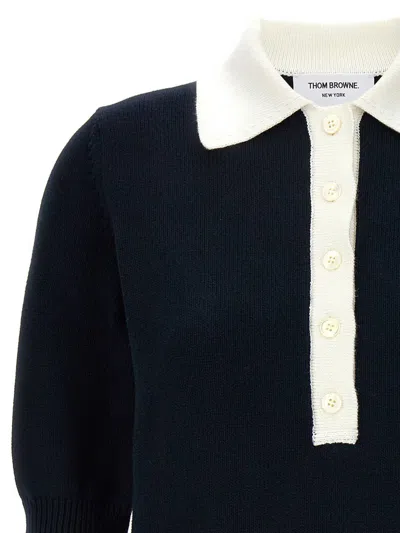 Shop Thom Browne 'hector' Polo Shirt In Blue