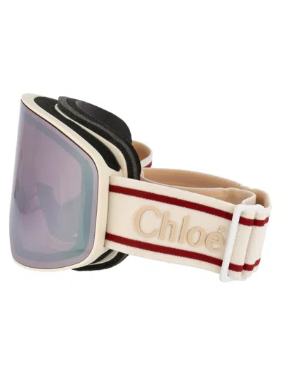 Shop Chloé Sunglasses In 001 White White Violet