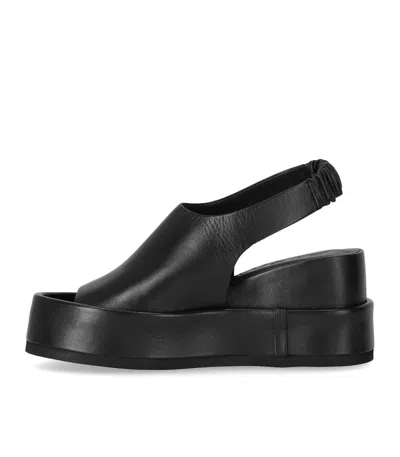 Shop Strategia Black Wedge Sandal