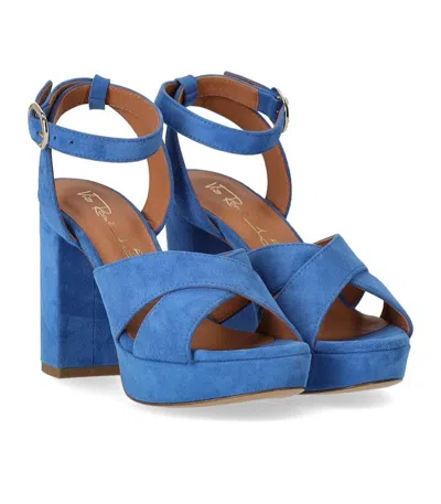 Shop Via Roma 15 Denim Blue Heeled Sandal