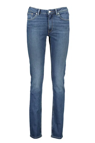 Shop Gant Blue Cotton Jeans & Pant