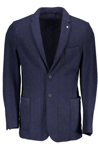 Shop Gant Blue Wool Jacket