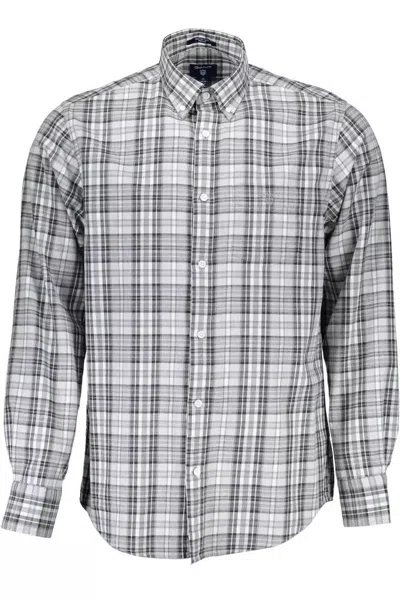 Shop Gant Gray Cotton Shirt