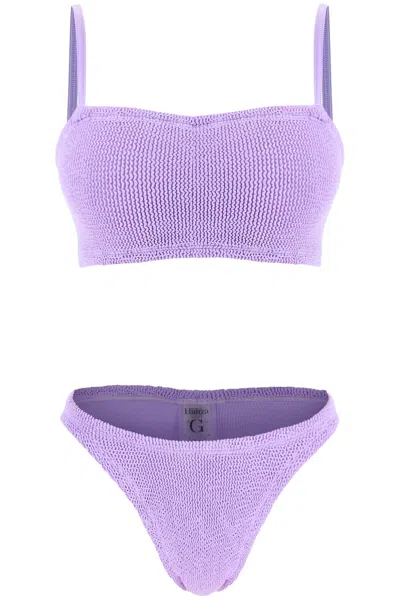 Shop Hunza G . Gigi Bikini Set In Purple