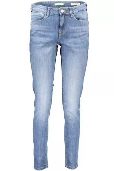 Shop Guess Jeans Light Blue Cotton Jeans & Pant