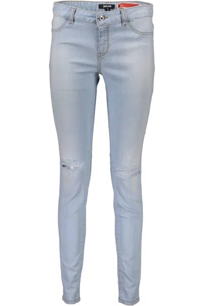 Shop Just Cavalli Light Blue Cotton Jeans & Pant